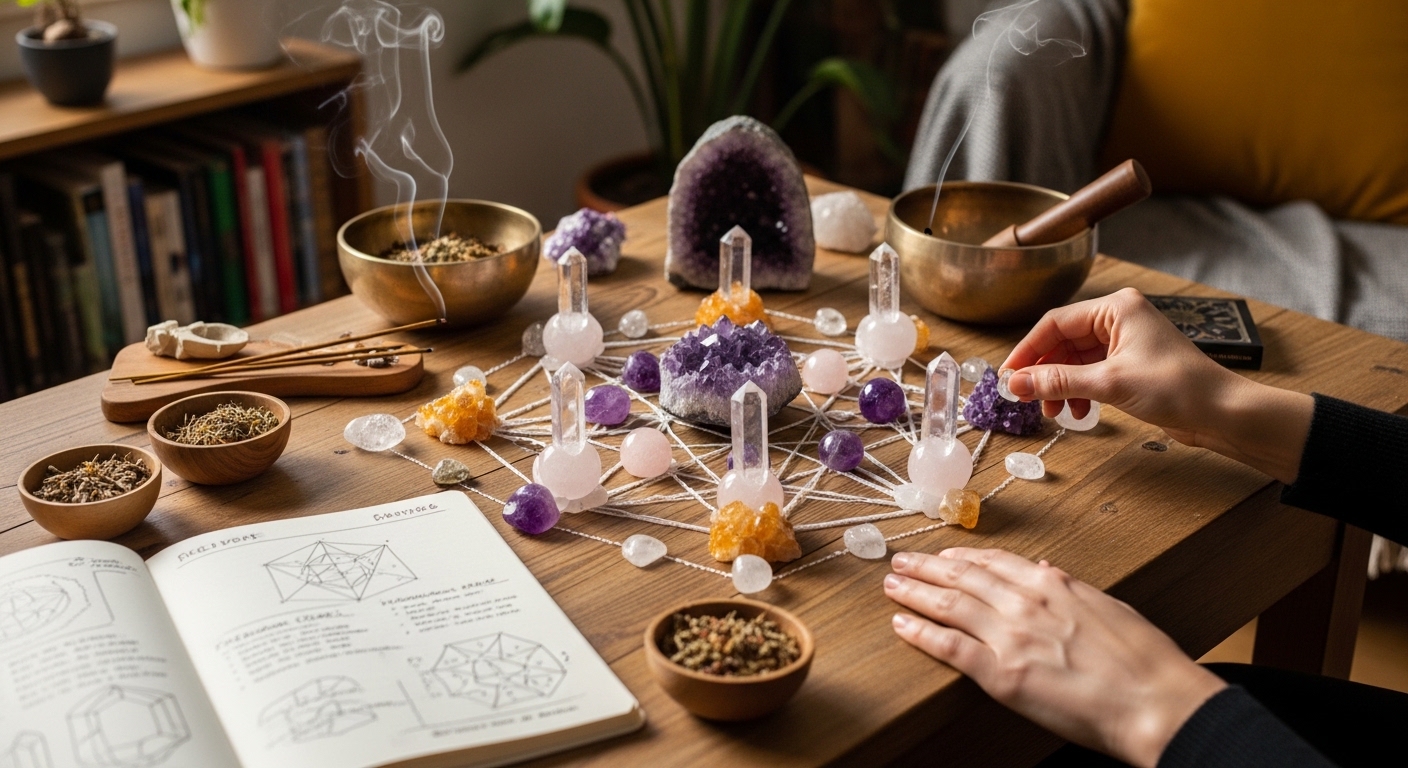 Growing Interest in Crystal Grid Making for Energy Healing
