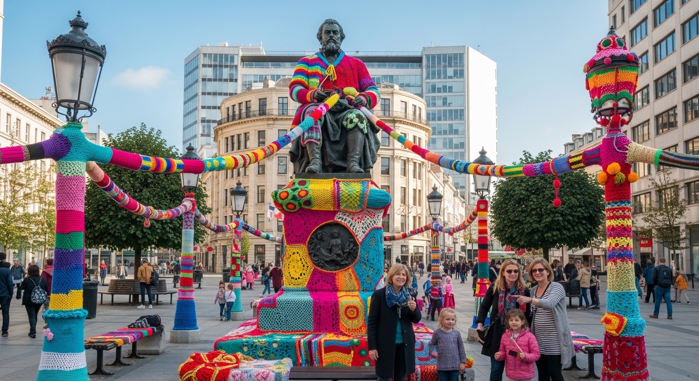 How Yarn Bombing Transforms Public Spaces with Colorful Art