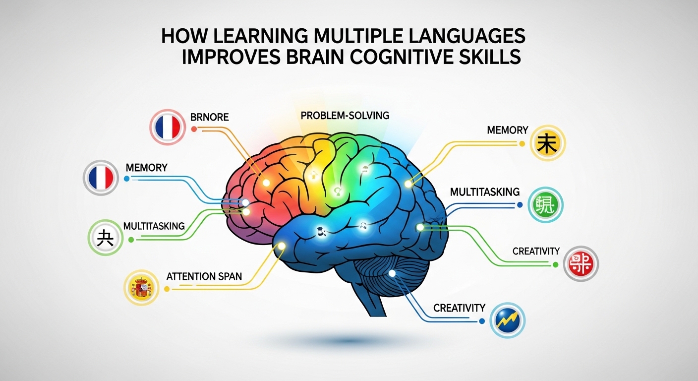How Learning Multiple Languages Improves Brain Cognitive Skills