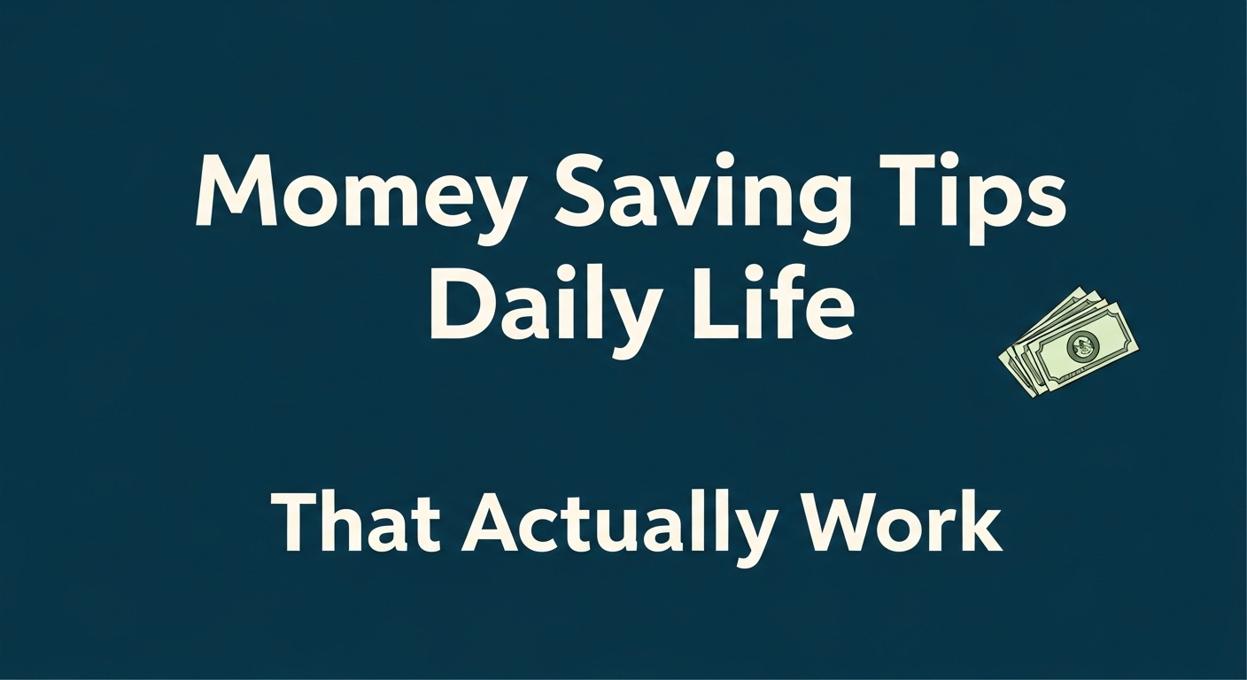 Money Saving Tips for Daily Life That Actually Work