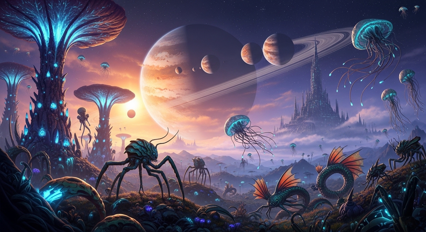 How Exoplanet Art Imagines Life Beyond Earth Creatively